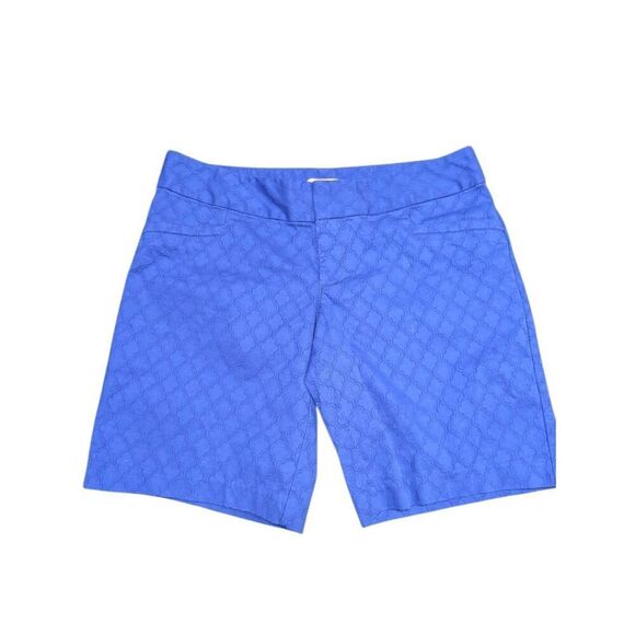 Lilly Pulitzer Gardinia Shorts  Brilliant Blue Geometric Print Women's 4 - Picture 1 of 5